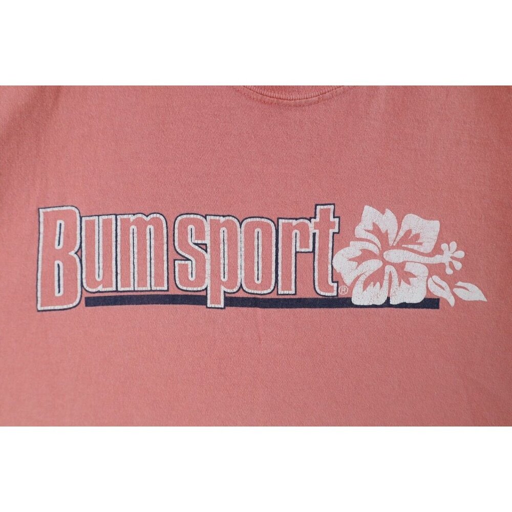 Vintage 90s Bum Equipment Womens L / XL Faded Spell Out Bum Sport Flower T-Shirt - Picture 4 of 10